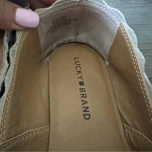 Lucky Brand Cloeey Leopard Suede Slide Mule Slip On 10M - Picture 9 of 13